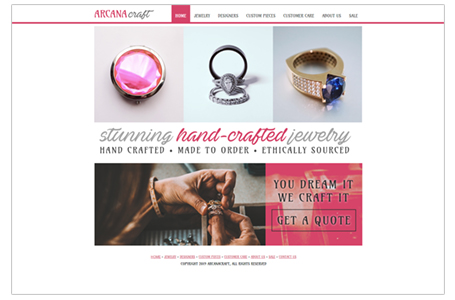 jewelry sample website